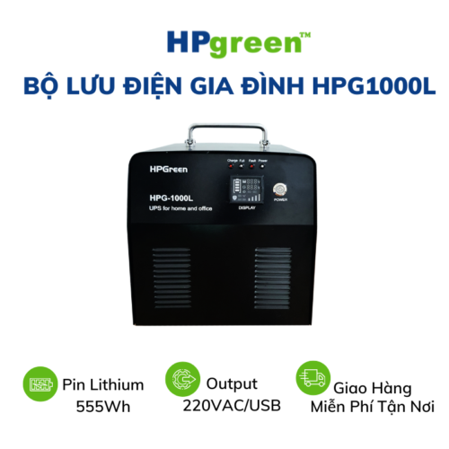 Bộ lưu điện gia đình văn phòng HPGreen HPG1000L Pin Lithium