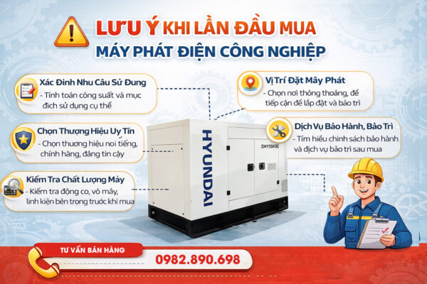 Những Lưu ý khi lần đầu mua máy phát điện công nghiệp