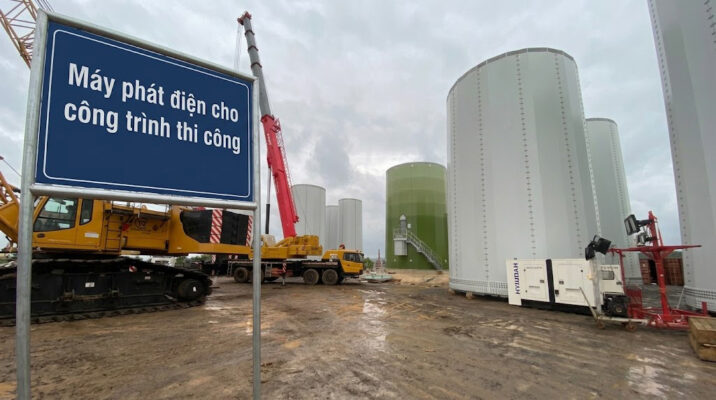 Máy phát điện cho công trình thi công